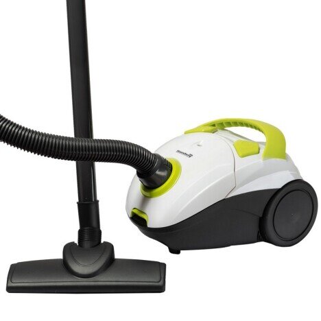 Pachet Aspirator cu sac Hausberg HB-2080 Cyclone Vacuum Cleaner, 1.5L, 700W, 85dB, Alb/Verde, Galeat